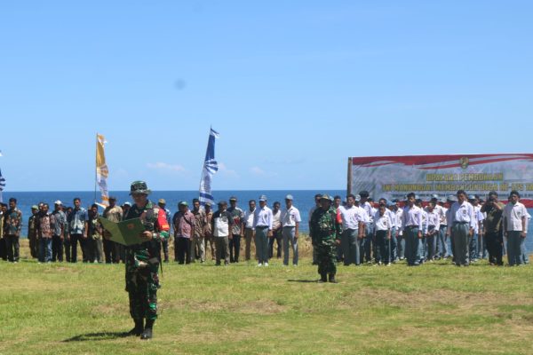 Upacara pembukaan TMMD ke-125 Kodim 1509/Labuha resmi digelar di Lapangan Desa Maketeken. (Foto: dok. Istimewa)